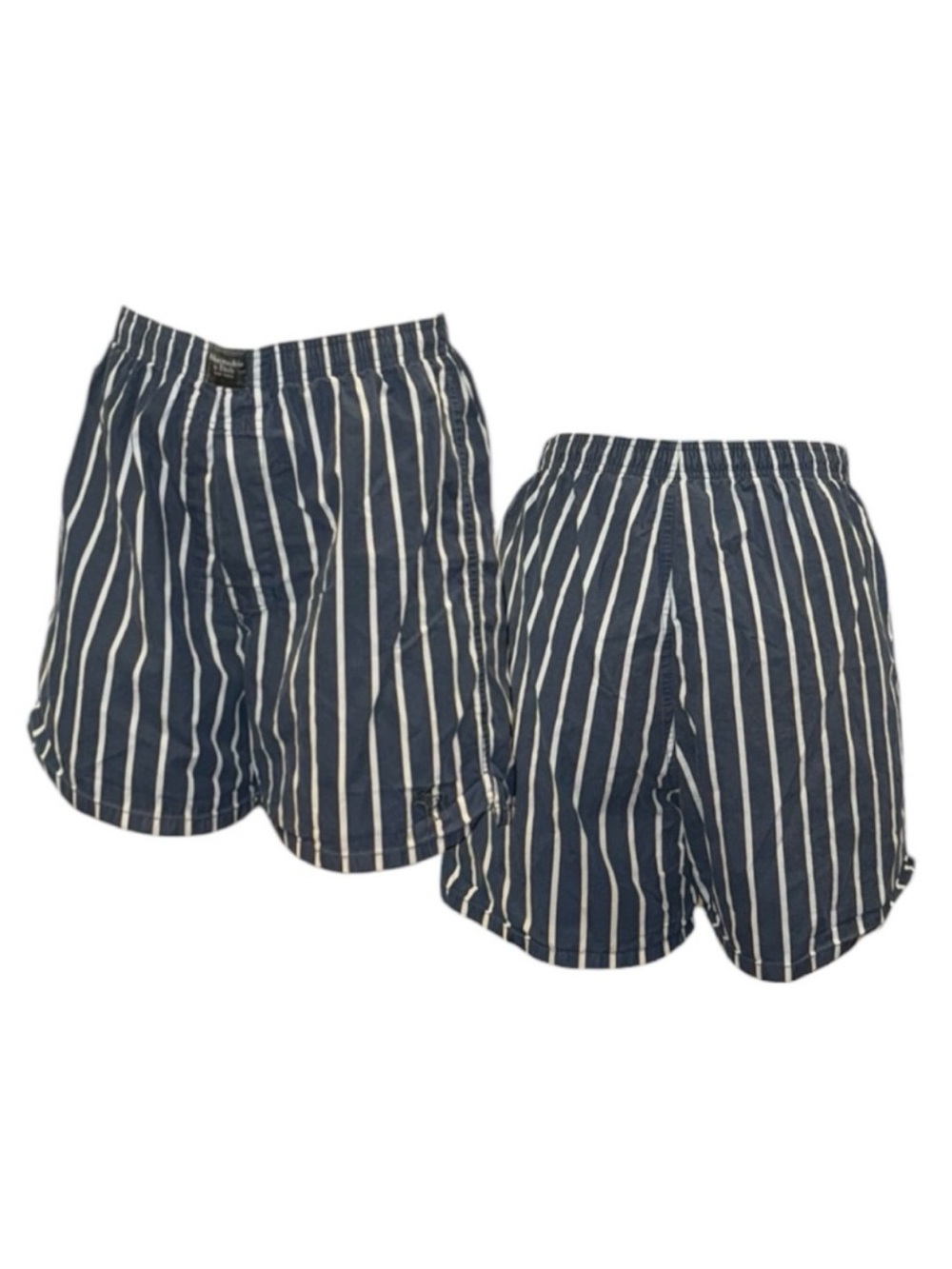 Abercrombie & Fitch Navy and White Striped Boxer Shorts
